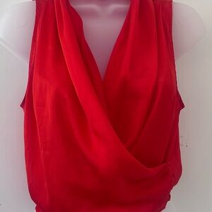 Zara top.  Red with elastic on bottom.  Size M.